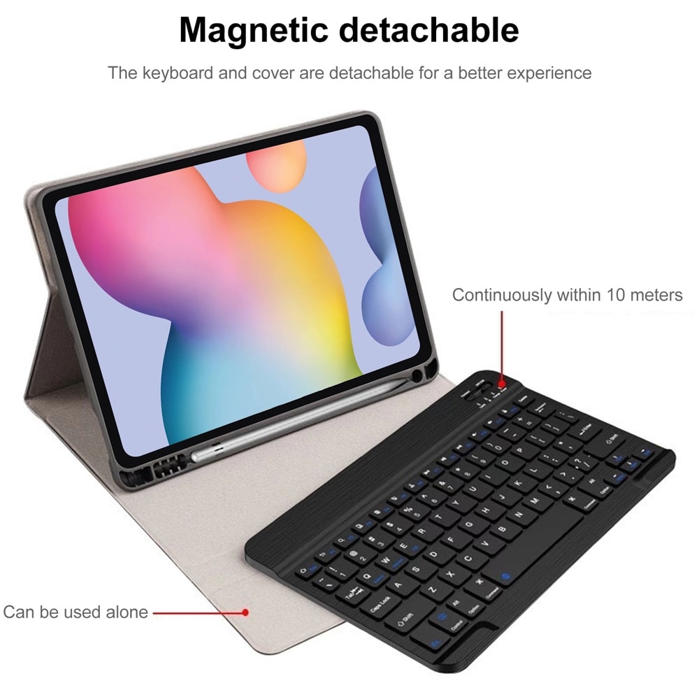 Tastaturveske til Samsung Galaxy Tab A9 Plus / Bluetooth-tastatur / Nettbrettveske
