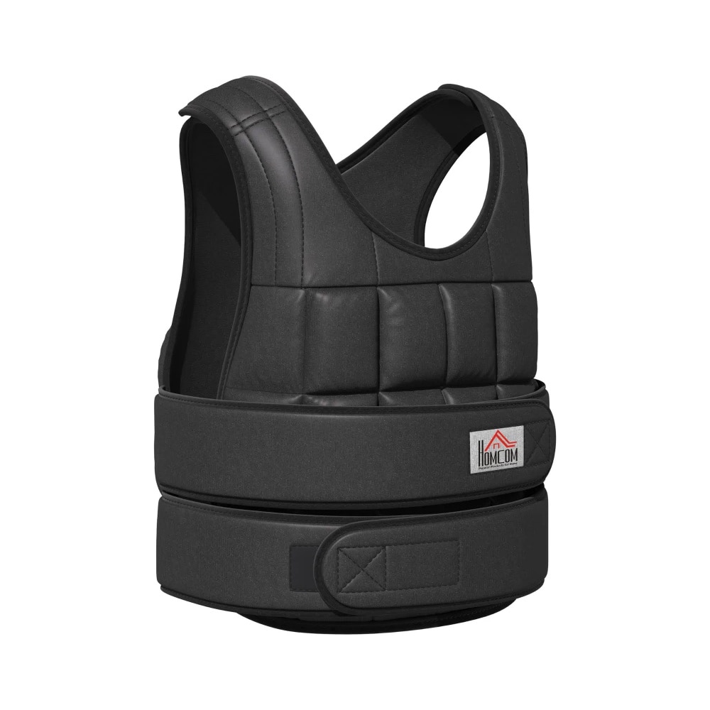 Vektvest 30 kg med 35 avtakbare vektposer / justerbar treningsvest for styrketrening – Svart
