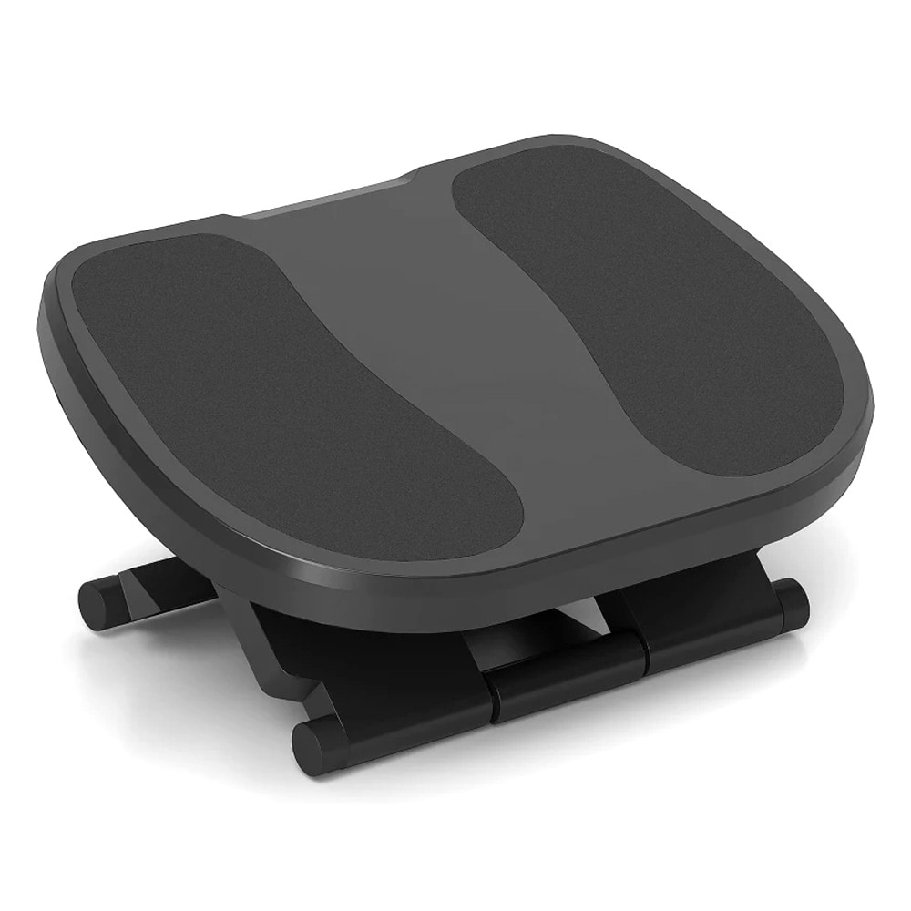 Ergonomisk fotstøtte til skrivebord, 45×34 cm / justerbar høyde og helling 0–30° – Grå