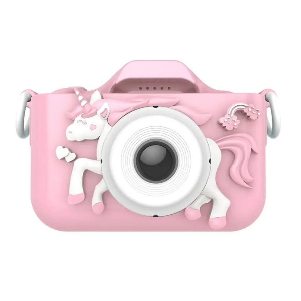 Barnekamera H29 med 1080p, 30 fps og 2,0-tommers skjerm – Rosa / Digitalkamera for barn / Full HD-kamera