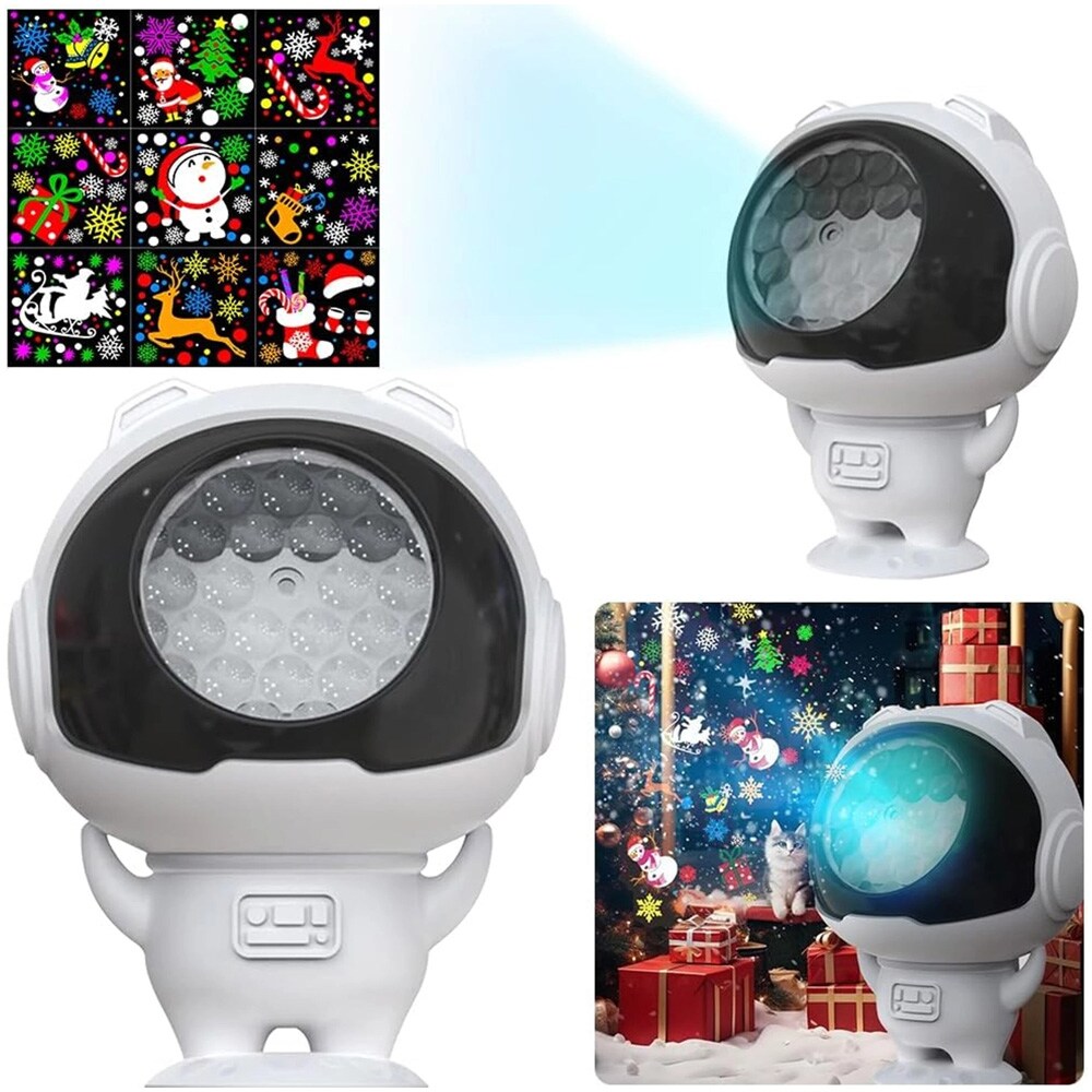 Laserprojektor LED BN-1223 / Juleprojektor med bevegelige motiver / Dekorativ USB-belysning