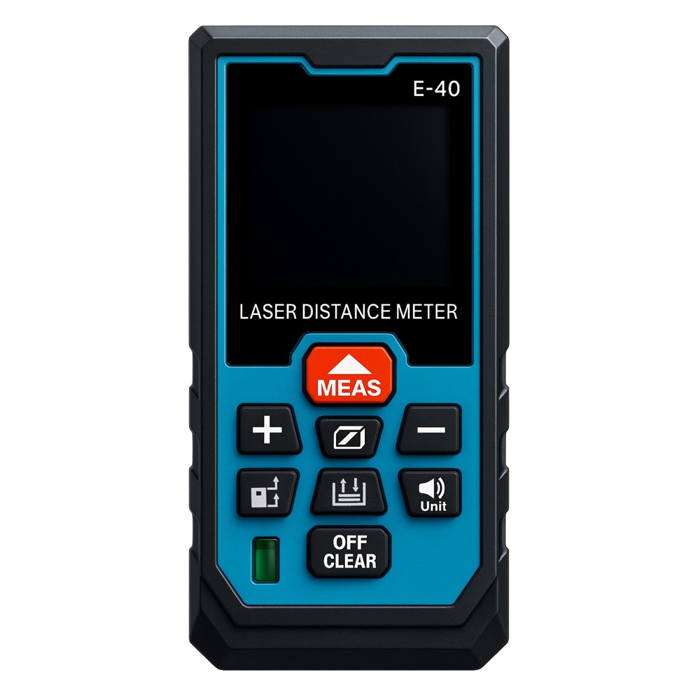 Lasermåler 40 m PWL-ES-40 / Laseravstandsmåler / Digital avstandsmåler for bygg og hjem