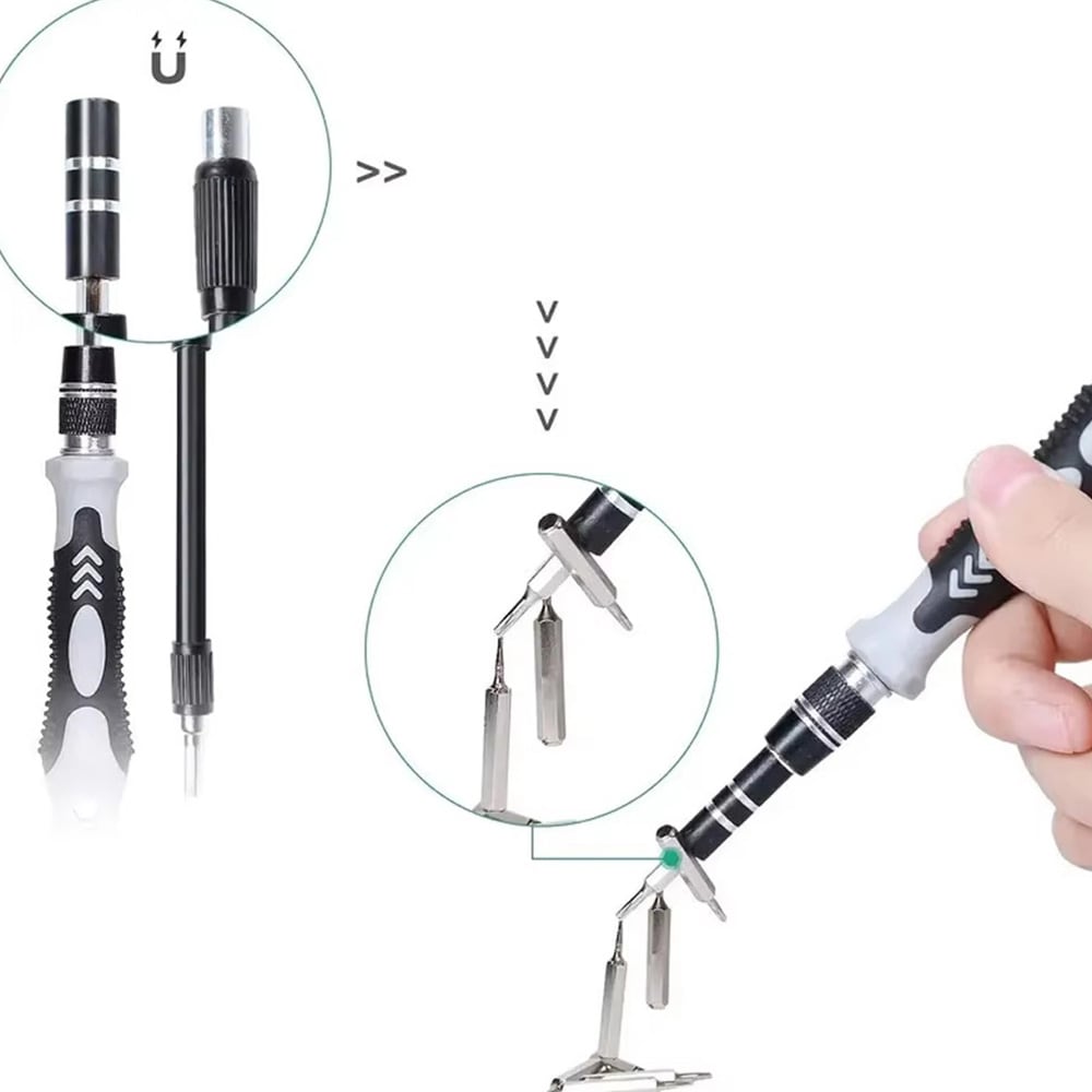 Presisjonsskruetrekkersett Torx 118-i-1 / Magnetisk reparasjonssett / Verktøy for elektronikk