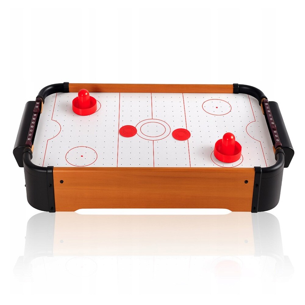 Airhockeybord i tre for barn / Kompakt airhockeybord / Bordspill for to spillere