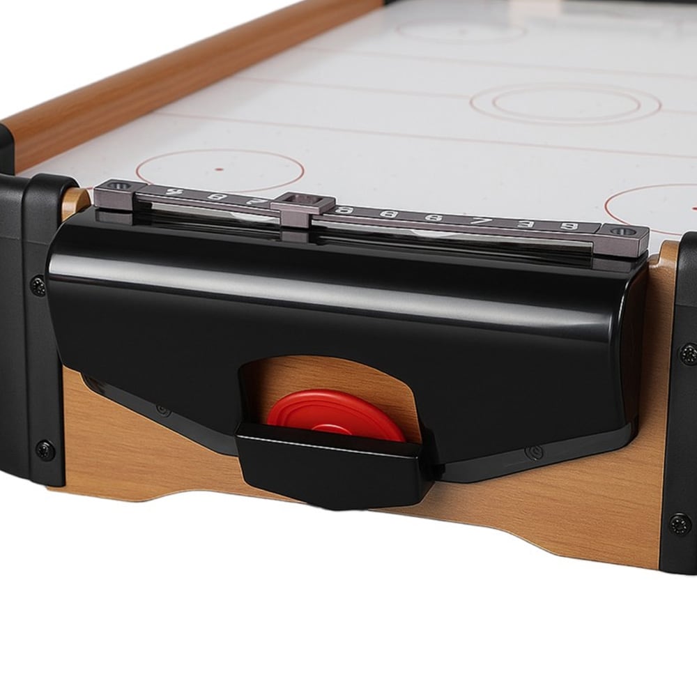 Airhockeybord i tre for barn / Kompakt airhockeybord / Bordspill for to spillere