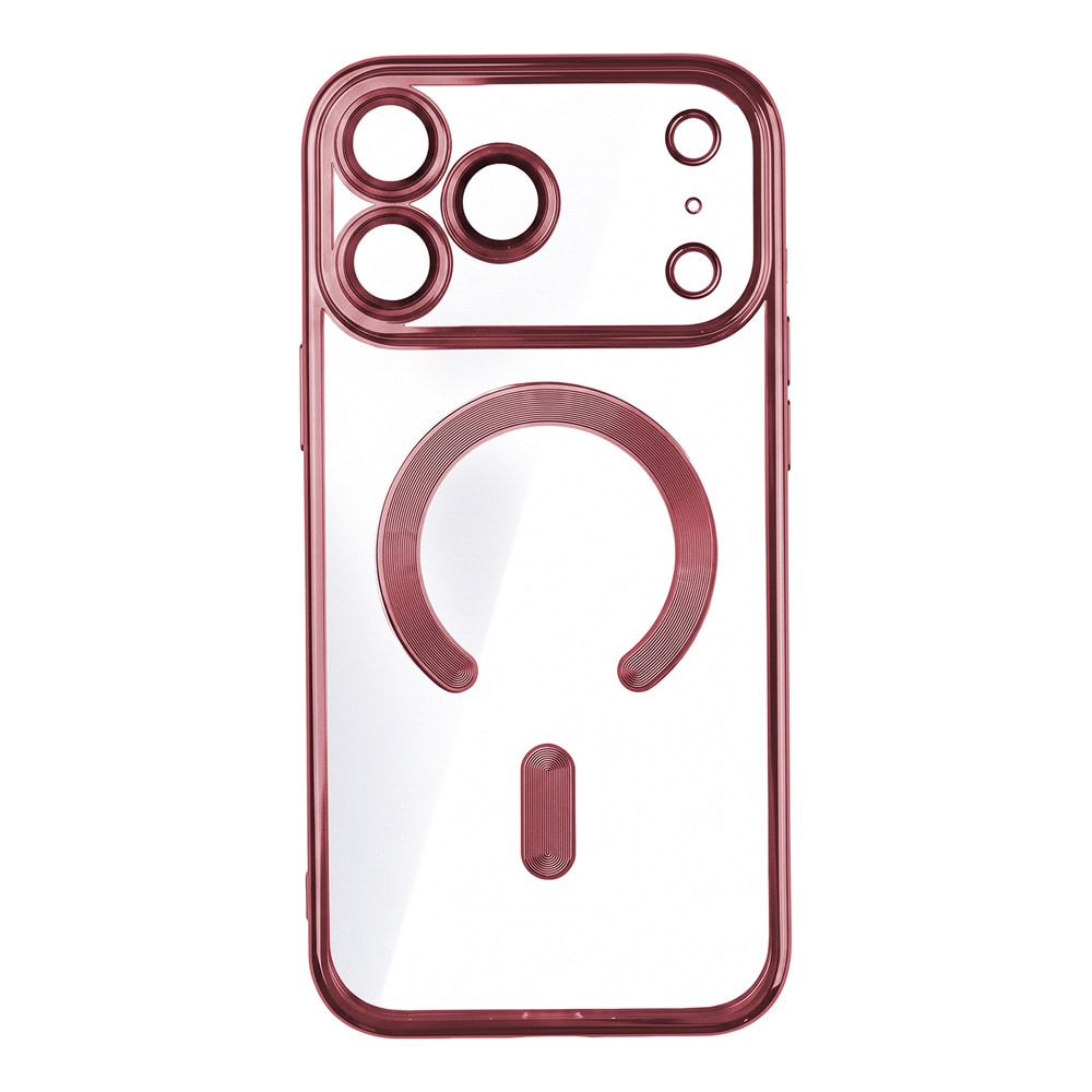 Color Chrome Mag-deksel til iPhone 17 Pro / 18 Pro – Mørk kirsebær / MagSafe-deksel / TPU-deksel