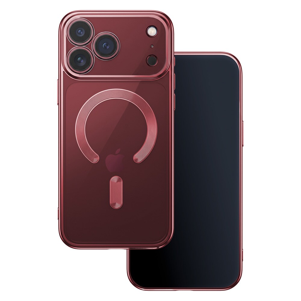 Color Chrome Mag-deksel til iPhone 17 Pro / 18 Pro – Mørk kirsebær / MagSafe-deksel / TPU-deksel