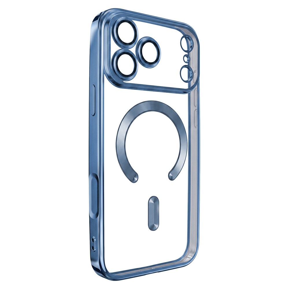 Color Chrome Mag-deksel til iPhone 17 Pro / 18 Pro – Blå / MagSafe-deksel / TPU-deksel