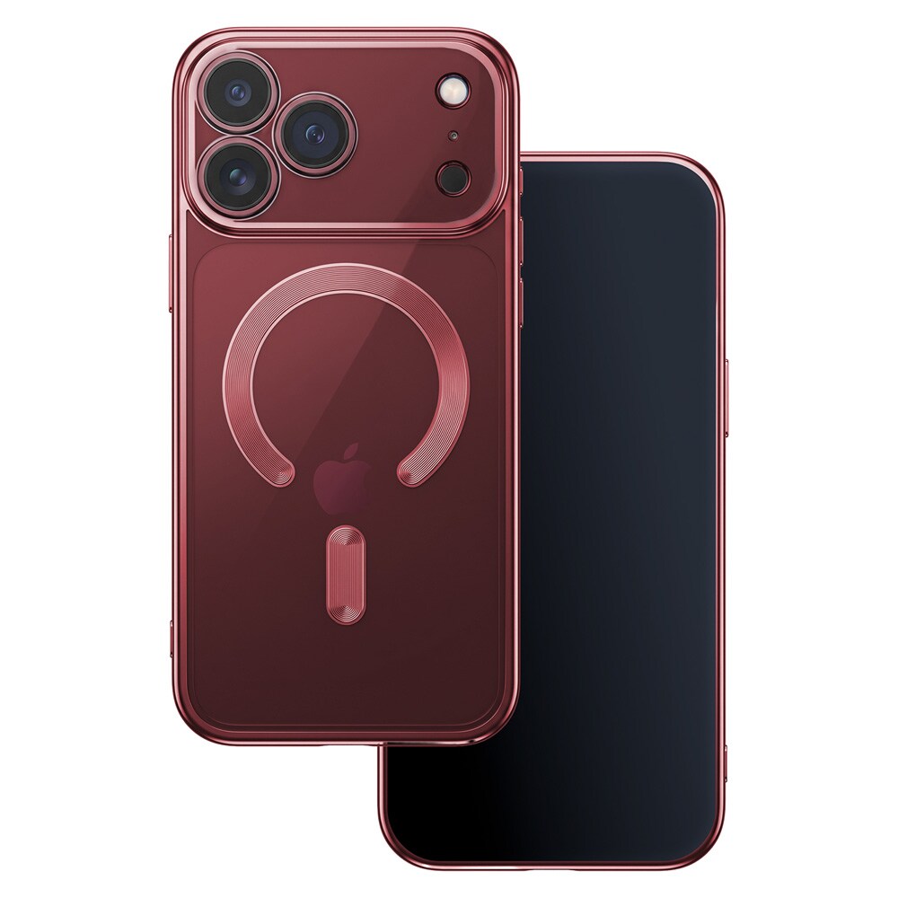 Color Chrome Mag-skall til iPhone 17–18 Pro Max – Mørk kirsebær – Mag-skall – TPU-etui