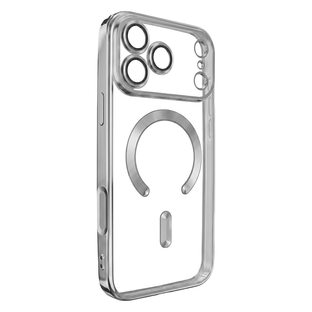 Color Chrome Mag-deksel til iPhone 17–18 Pro Max – Sølv – Mag-deksel – TPU-etui