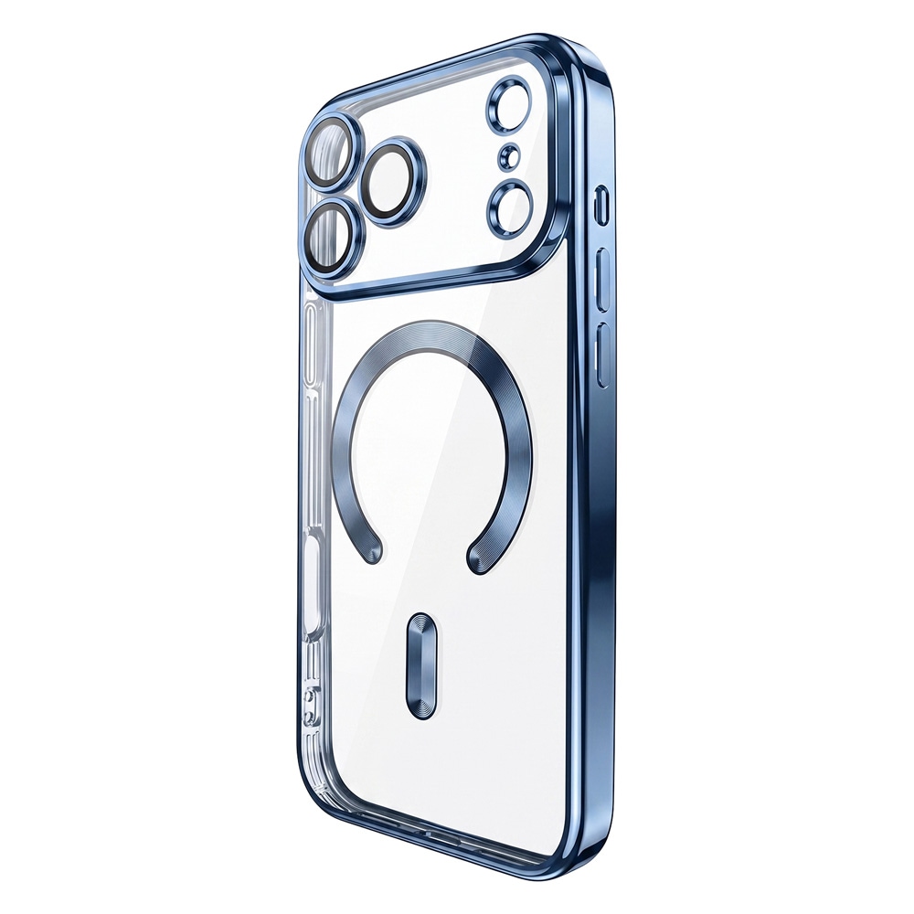 Color Chrome Mag-etui til iPhone 17–18 Pro Max – Blå – MagSafe-etui – TPU-etui