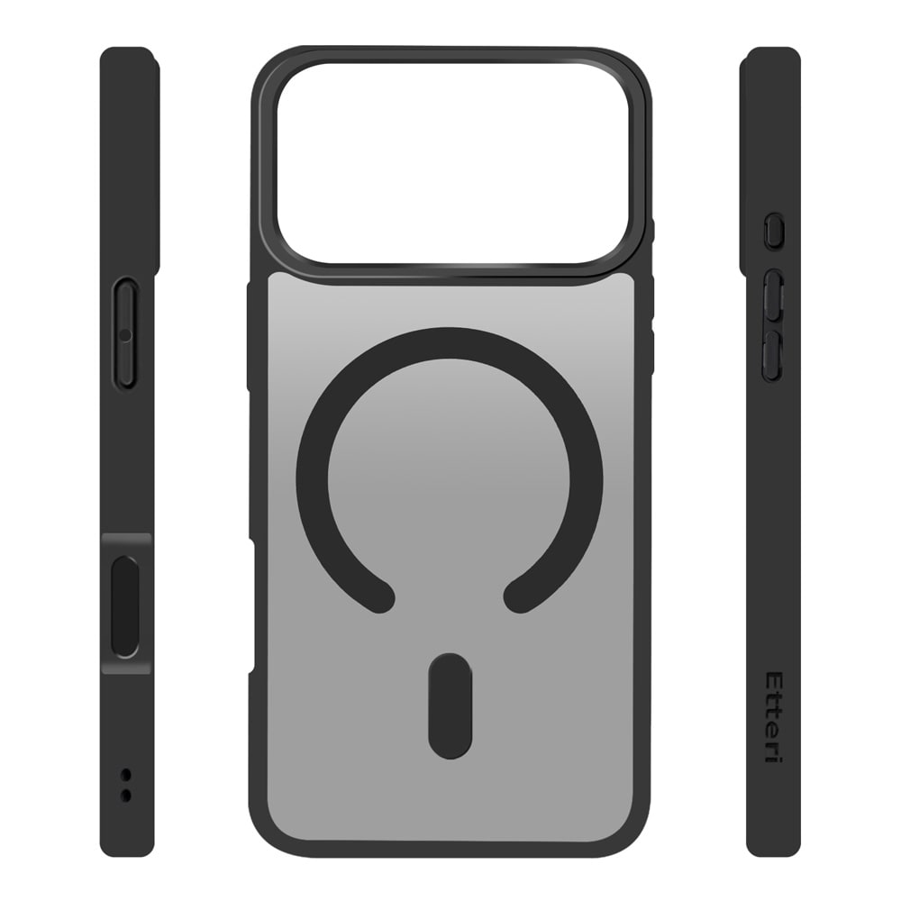 Etteri Matt-etui med MagSafe til iPhone 17 Pro / 18 Pro – Svart / Mag-etui / TPU-etui