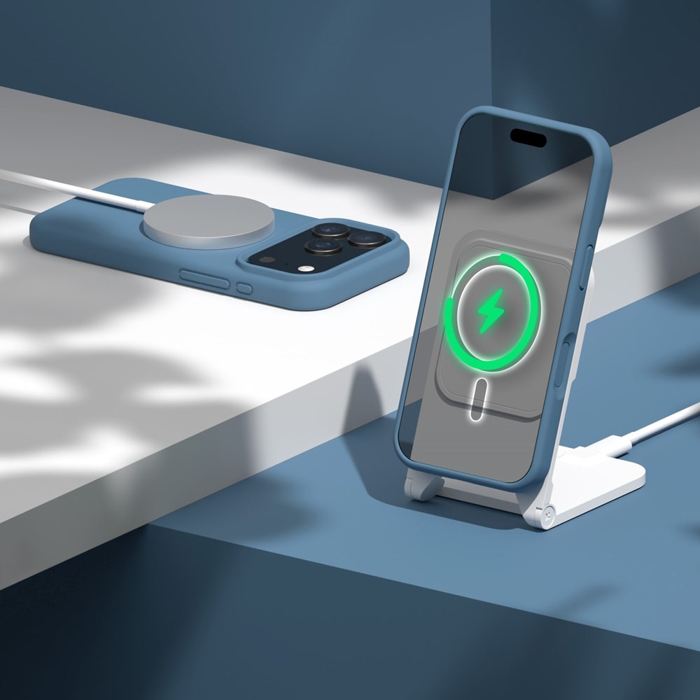 Etteri silikon-MagSafe-etui til iPhone 17/18 Pro – Mørkeblå / Mag-etui / Silikonetui