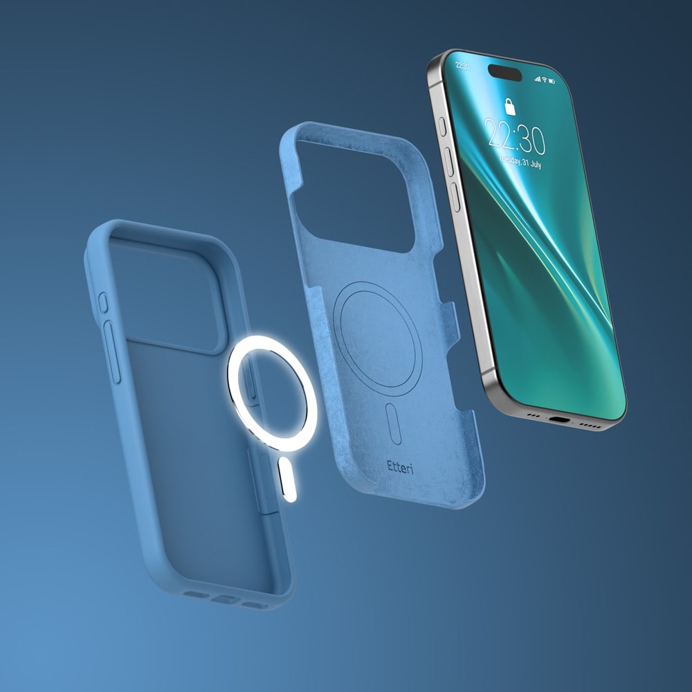 Etteri silikon-MagSafe-etui til iPhone 17/18 Pro – Mørkeblå / Mag-etui / Silikonetui