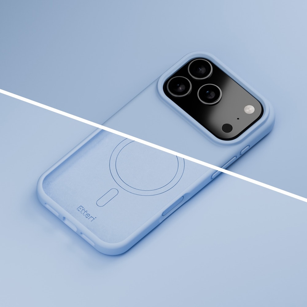 Etteri silikon-MagSafe-etui til iPhone 17/18 Pro – Blå / Mag-etui / Silikonetui