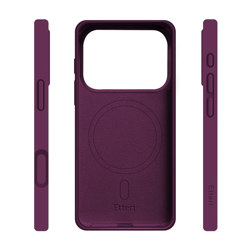 Etteri silikon-MagSafe-etui til iPhone 17/18 Pro Max – Kirsebær / Magcase / Etui