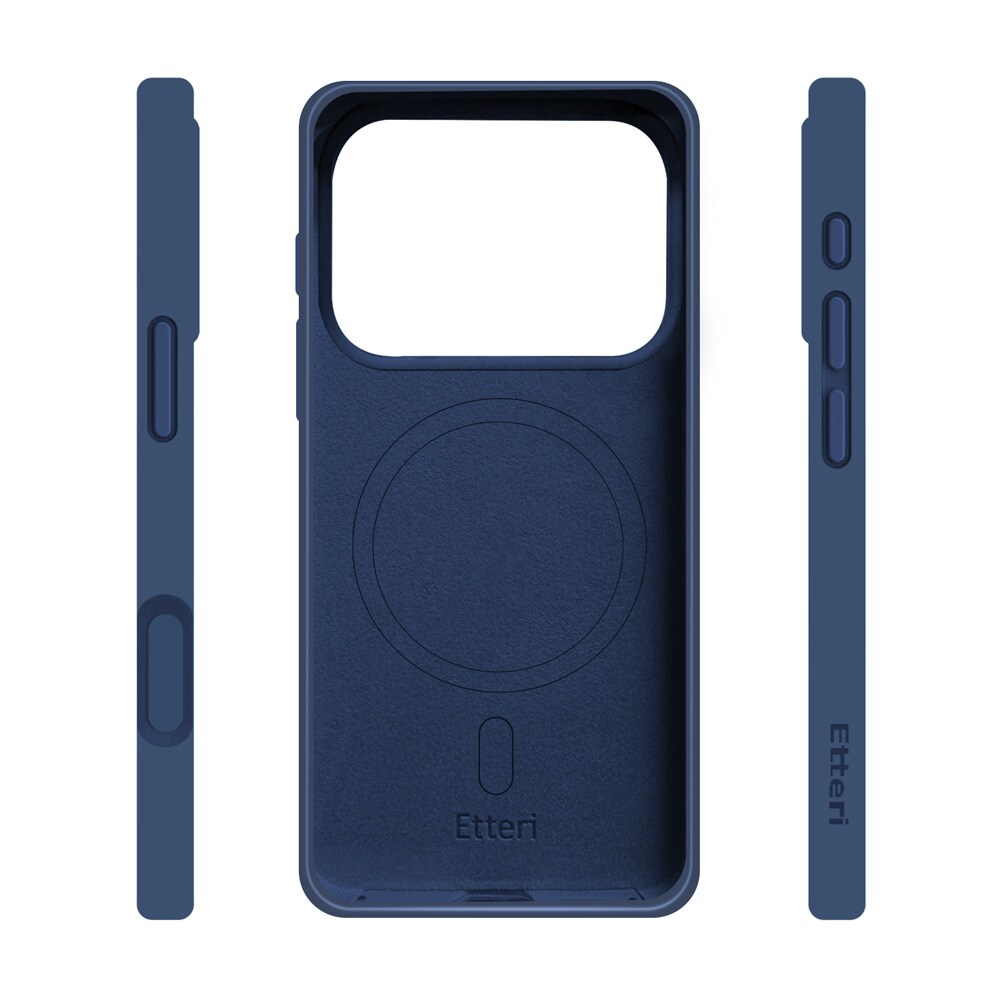 Etteri silikon-MagSafe-etui til iPhone 17/18 Pro Max – Mørkeblå / Mag-etui / Silikonetui