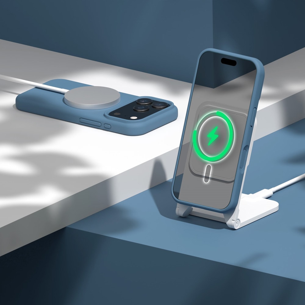 Etteri silikon-MagSafe-etui til iPhone 17/18 Pro Max – Mørkeblå / Mag-etui / Silikonetui