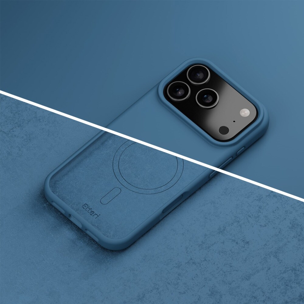 Etteri silikon-MagSafe-etui til iPhone 17/18 Pro Max – Mørkeblå / Mag-etui / Silikonetui