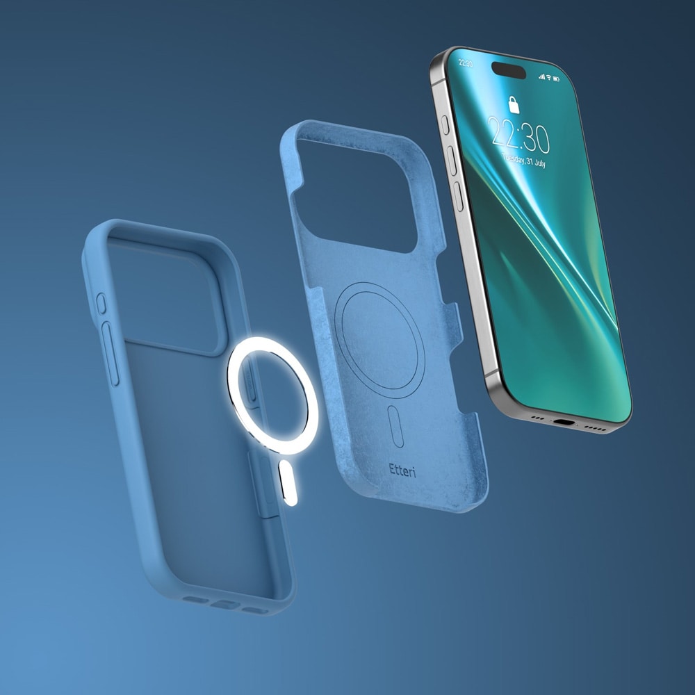 Etteri silikon-MagSafe-etui til iPhone 17/18 Pro Max – Mørkeblå / Mag-etui / Silikonetui
