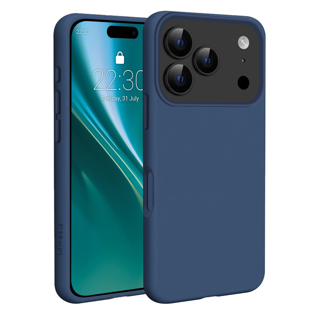 Etteri silikon-MagSafe-etui til iPhone 17/18 Pro Max – Mørkeblå / Mag-etui / Silikonetui