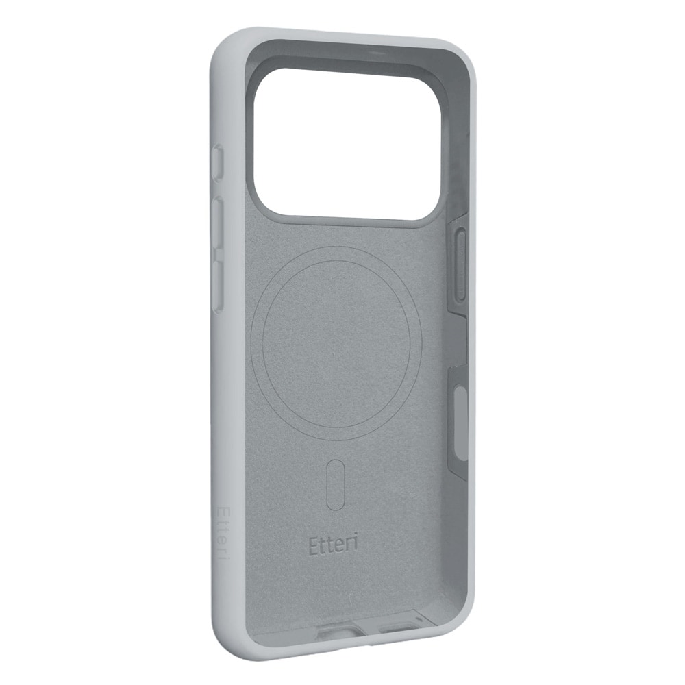 Etteri silikon-MagSafe-etui til iPhone 17–18 Pro Max – Sølv – Mag-etui – Silikonetui