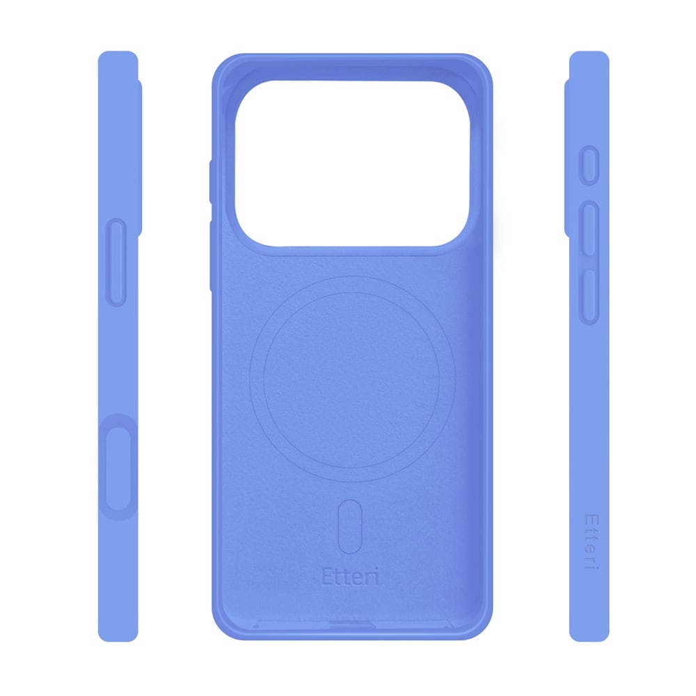 Etteri MagSafe-etui til iPhone 17–18 Pro Max – Lysblått – Silikonetui – Mobiletui
