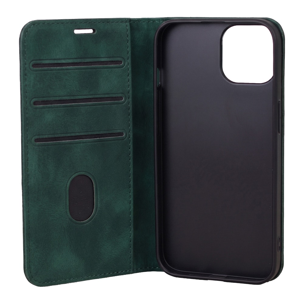 Smart Suede-etui til iPhone 17/18 Pro Max – Grønn / Lommebok-etui / Flip-etui