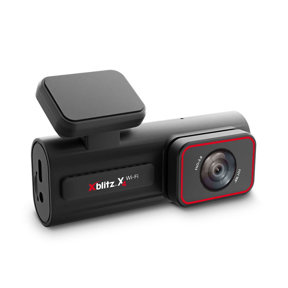 Xblitz X4 Wi-Fi Dash Cam / 2,5K-bilkamera med WDR / Frontrutekamera med kollisjonssensor