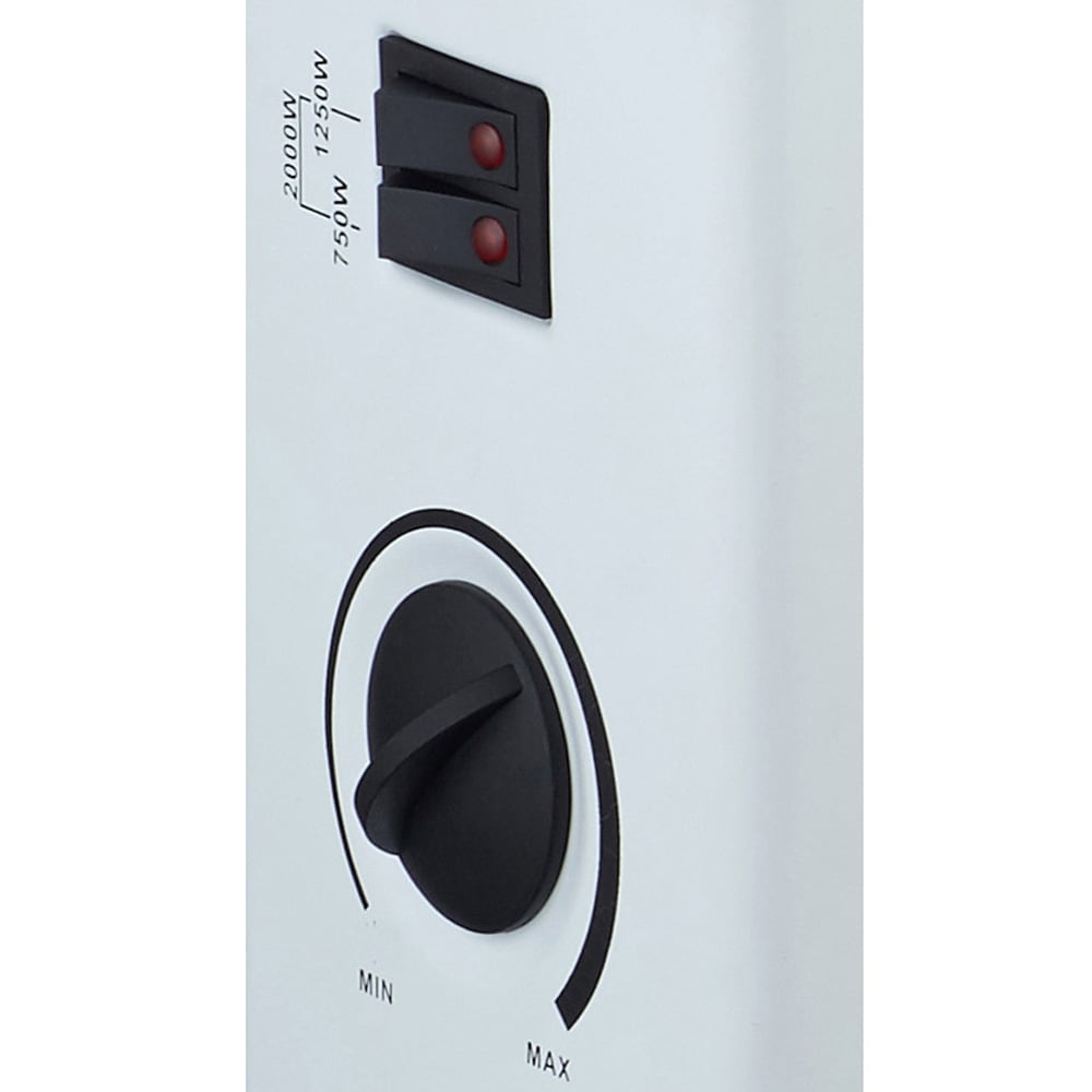 Emerio Konvektorelement 2000 W / Flyttbart elektrisk varmeelement med termostat / Frittstående romvarmer