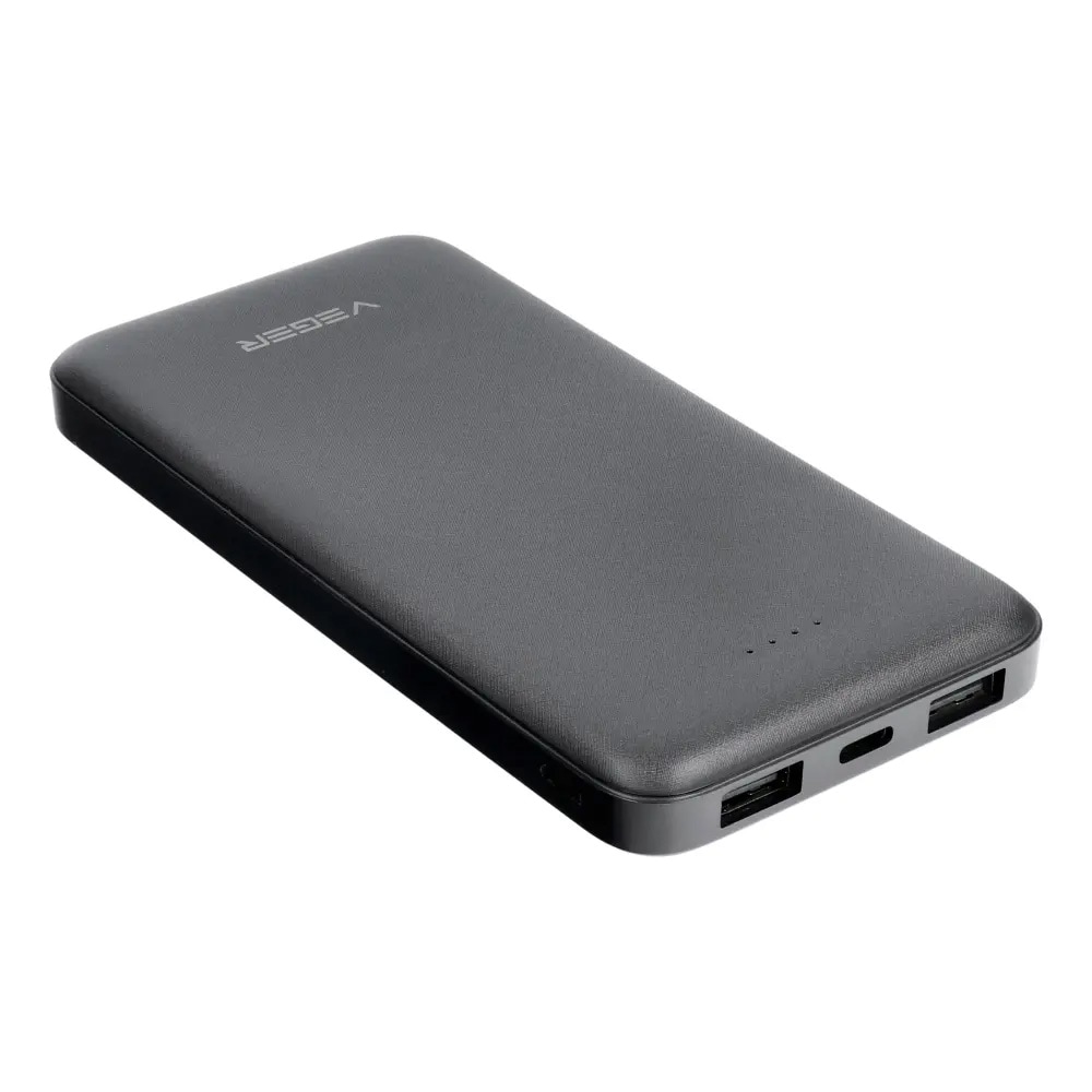 Veger A10 W1065 powerbank 10 000 mAh / eksternt batteri med 2 USB-A-utganger – Svart