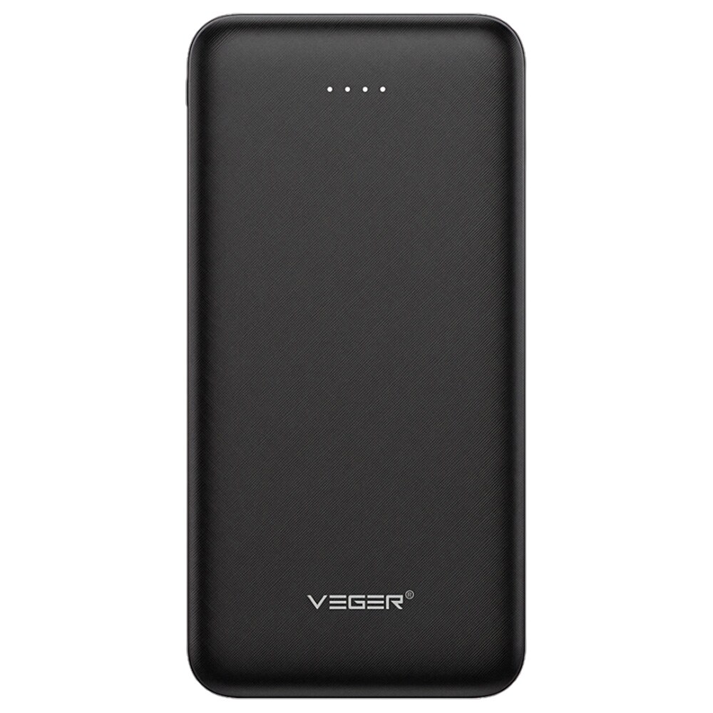 Veger A10 W1065 powerbank 10 000 mAh / eksternt batteri med 2 USB-A-utganger – Svart