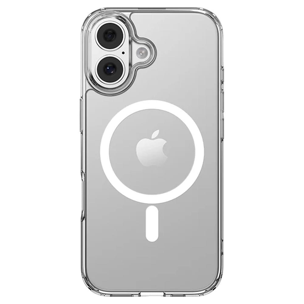Mutural Ice MagSafe-deksel til iPhone 16 / gjennomsiktig mobildeksel med magnetring – Klar