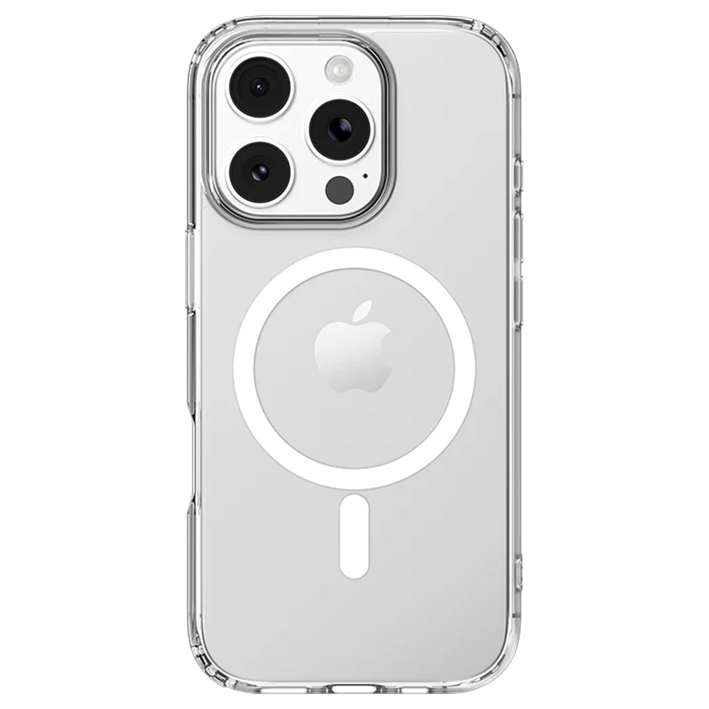 Mutural Ice MagSafe-deksel til iPhone 16 Pro / gjennomsiktig mobildeksel med magnetring – Klar