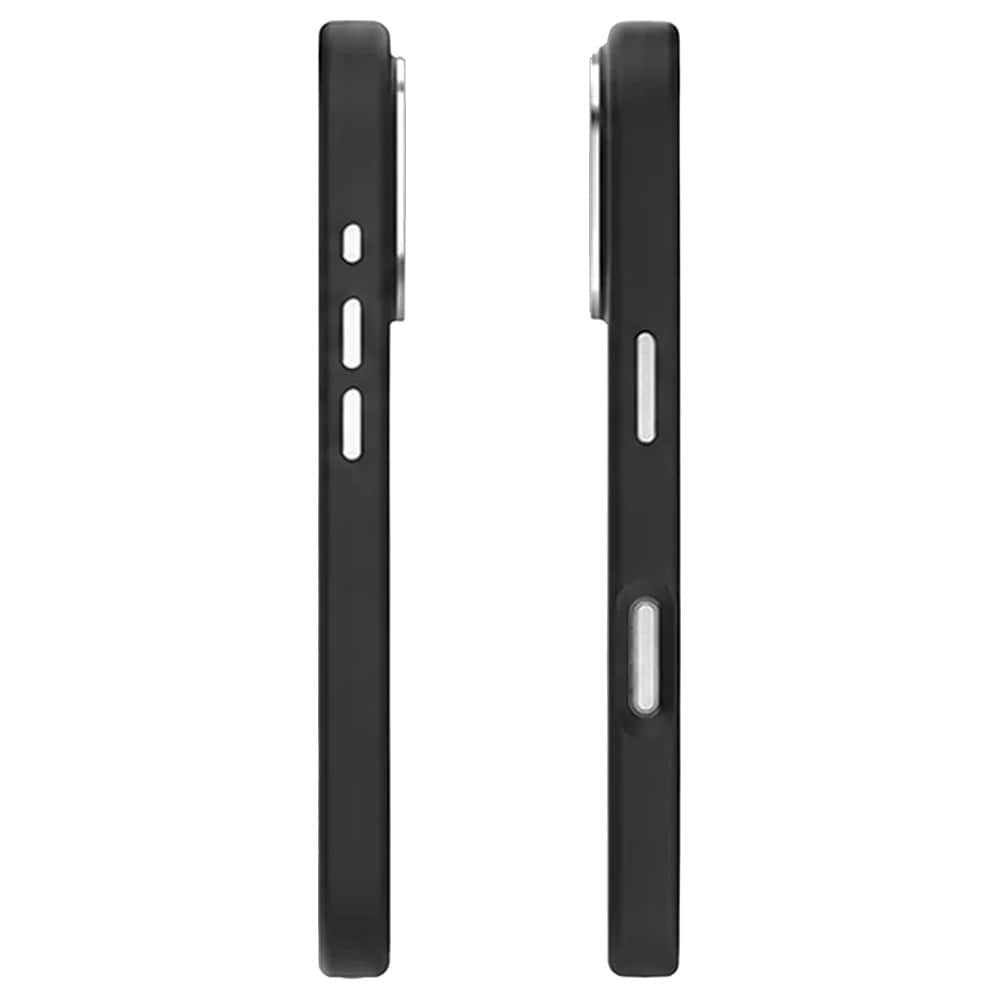 Mutural Pure MagSafe-deksel til iPhone 16 Pro Max / mobildeksel i silikon med magnetring – Svart