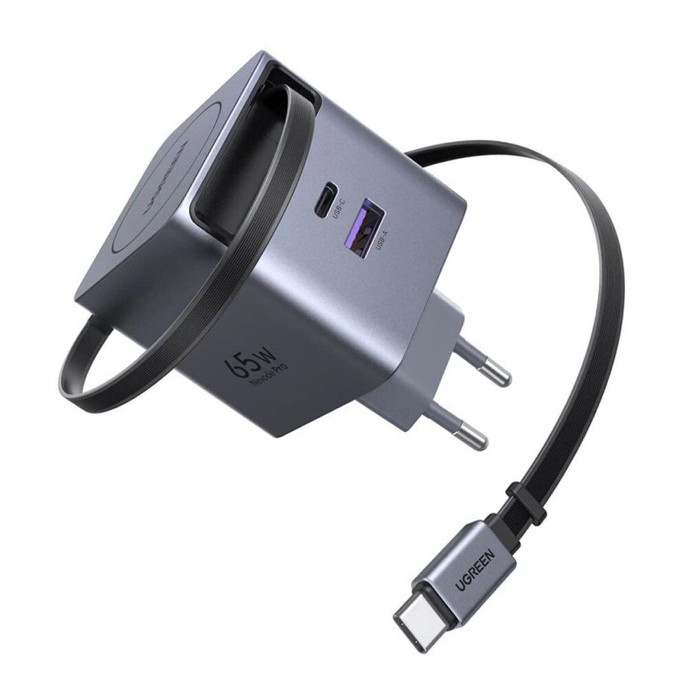 Ugreen X615 Nexode Pro GaN 65 W 3 A 1xUSB, 1xUSB-C og USB-C-kabel / USB-C-lader