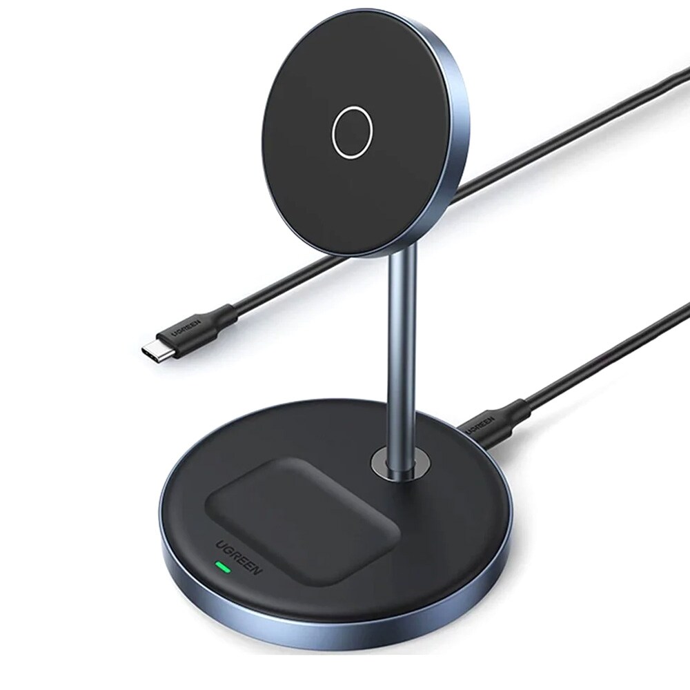 Ugreen CD317 2-i-1 trådløst ladestativ 20 W 1,67 A / Magnetisk Qi-stativ / 2-i-1 iPhone-lader