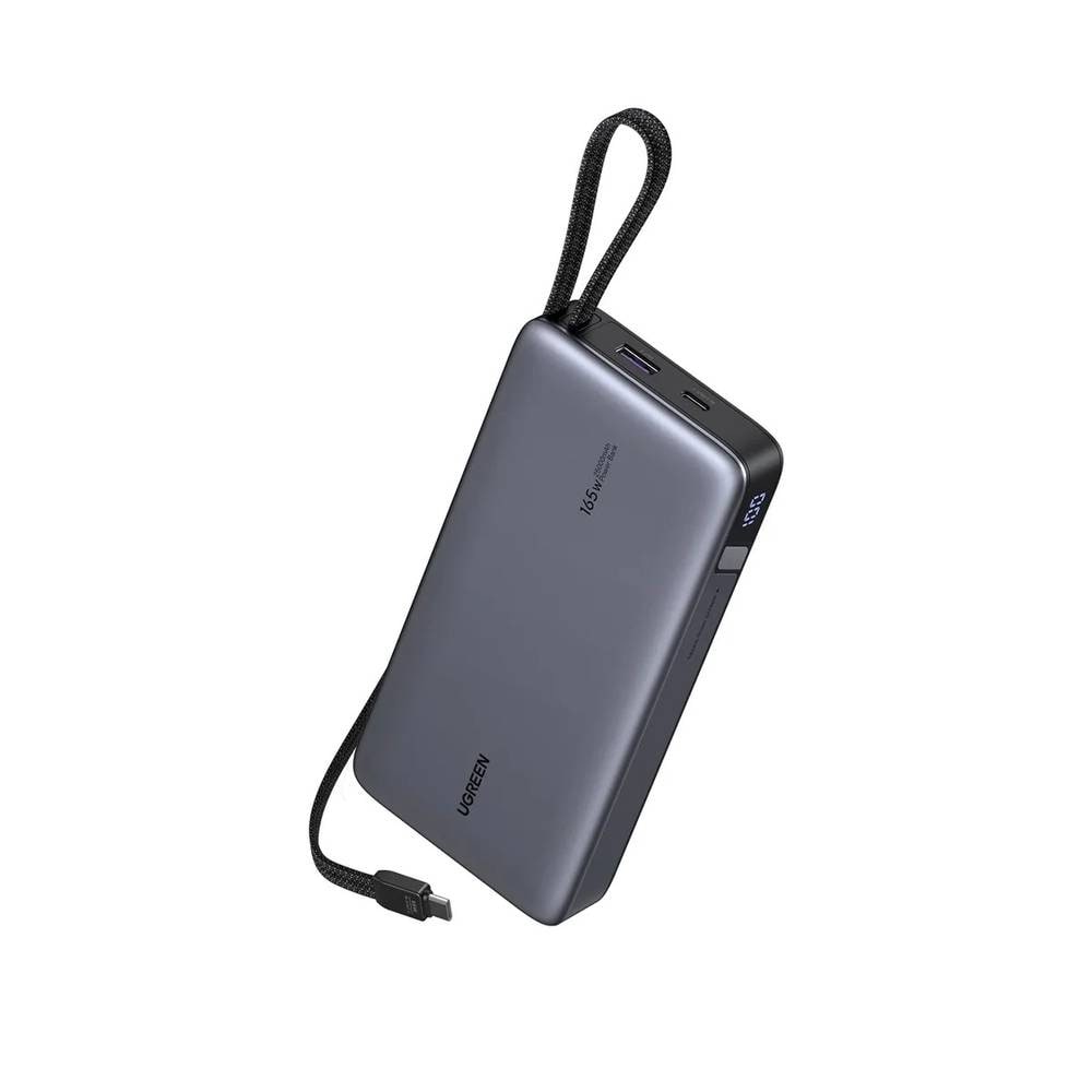 Ugreen PB536 powerbank 20 000 mAh / 45 W hurtiglader med integrert USB-C-kabel