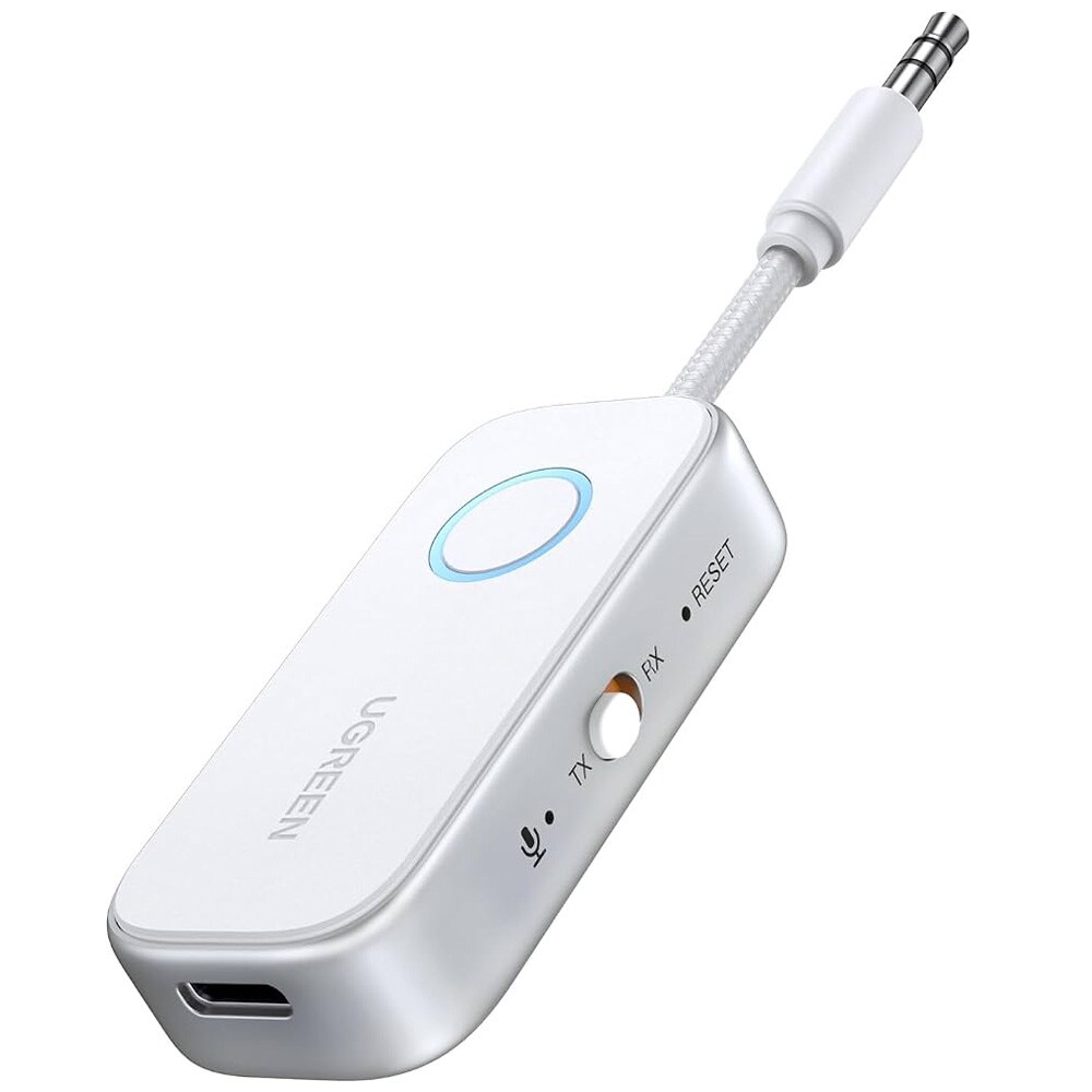 Ugreen CM872 Bluetooth-sender og -mottaker – hvit – Bluetooth-lydadapter – trådløs AUX-sender