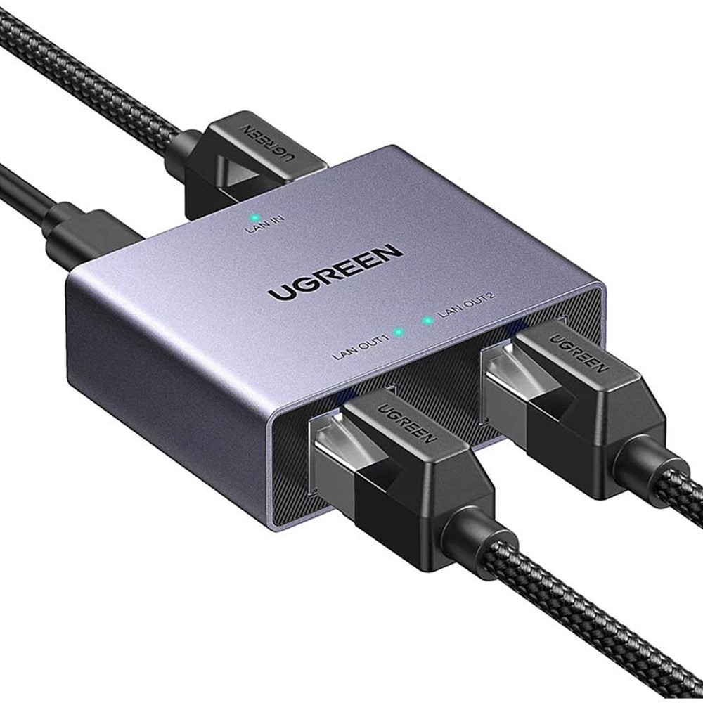 Ugreen NW301 LAN-splitter RJ45 – 2 x RJ45 / Gigabit Ethernet-fordeler / RJ45-nettverkssplitter