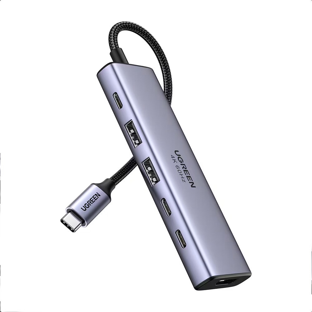 Ugreen CM511 USB-C-hub 2xUSB 3.2, 3xUSB-C, 1xHDMI / USB-C-multiadapter / 4K HDMI-dokk