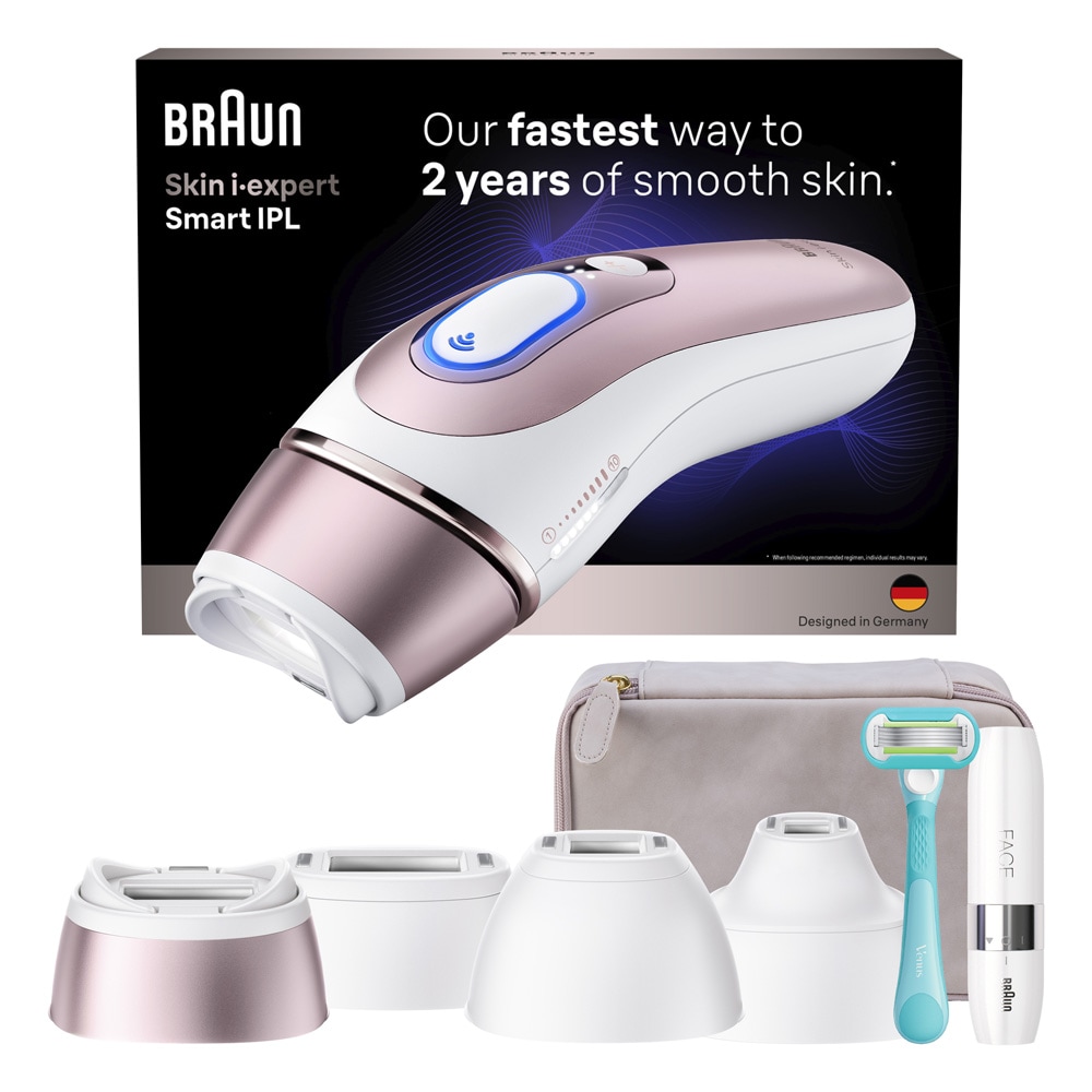 Braun Skin i·expert PL7432 IPL-hårfjerner / smart IPL med app, 4 munnstykker og hudtonesensor