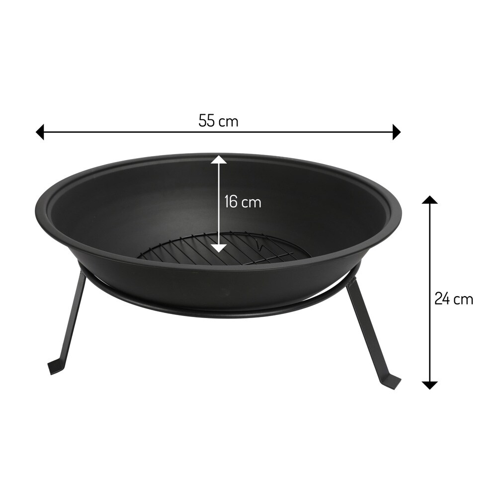 Adler Hagepeis 55 cm / Ildfat med rist / Ildskål til utendørs bruk