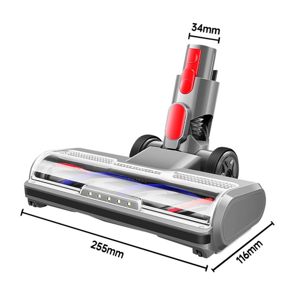 Støvsugermunnstykke med LED til Dyson V7, V8, V10, V11 og V15 / Gulvmunnstykke / Direct Drive-munnstykke