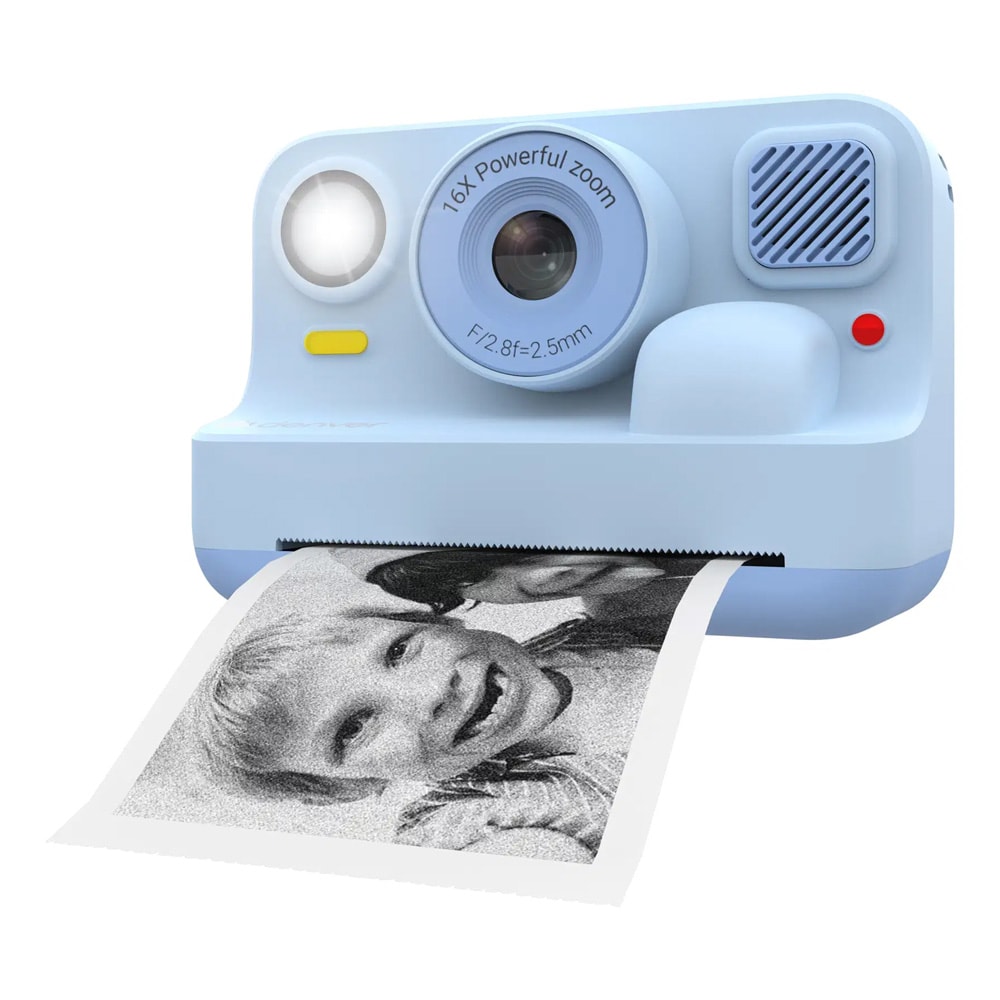 Denver barnekamera med direkte utskrift – Blå / 48 MP digitalkamera / Full HD-kamera med fotoprinter