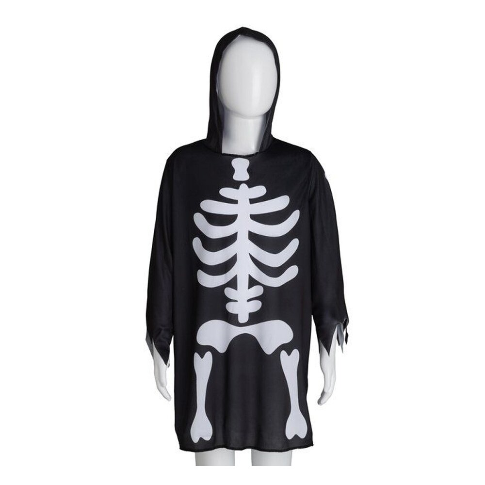 Skjeletttrøye med hette, 4–8 år / Halloween-trøye for barn / Skjelettkostyme