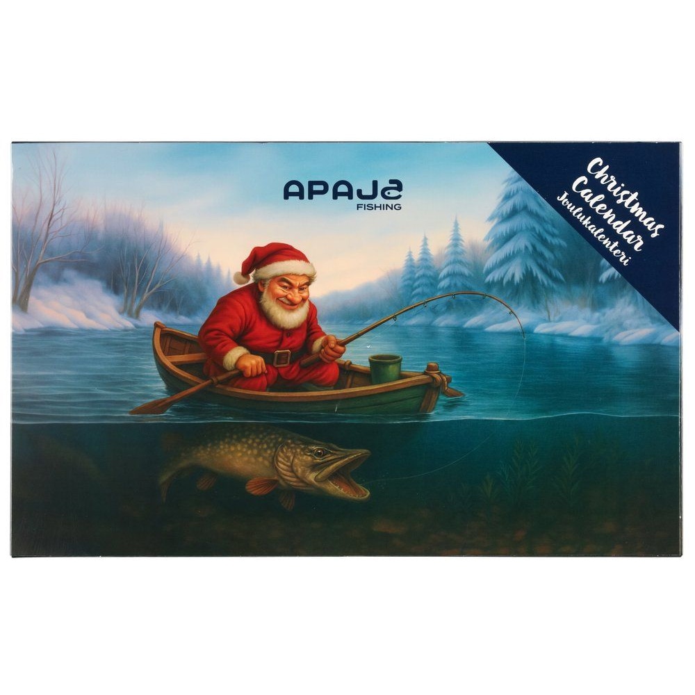 Adventskalender for fiskere / Fiskekalender med 24 luker / Julekalender med fiskeutstyr