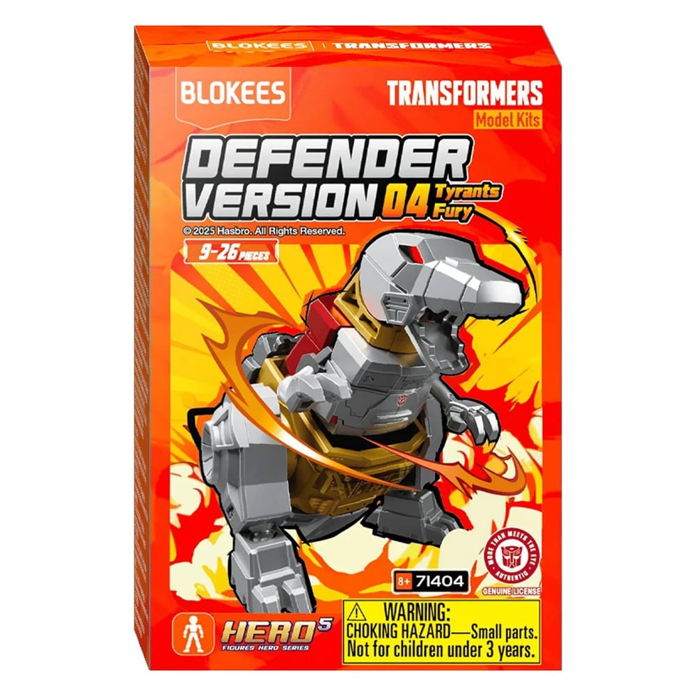 Blokees Transformers Defender Versjon 04 Tyrants Fury / Byggefigur 5,5 cm / Bevegelig samlefigur