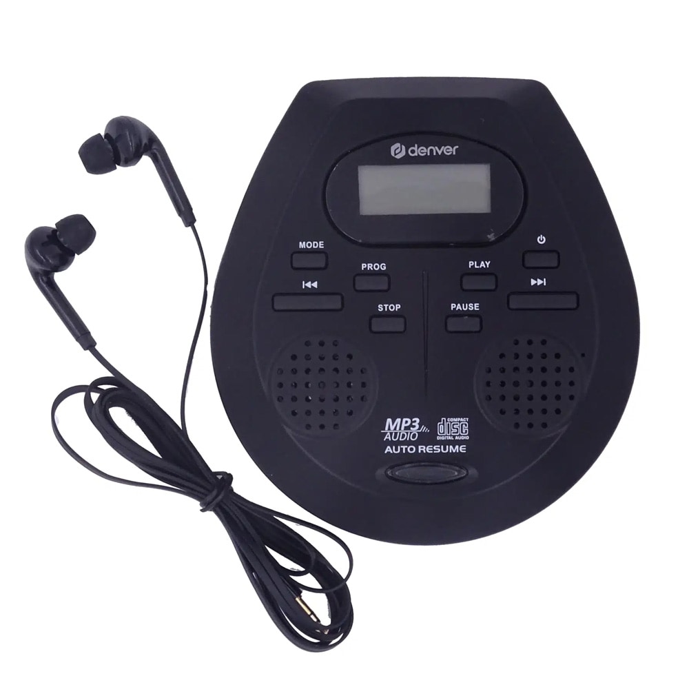 Denver DMP-395B Bærbar CD-spiller med MP3-avspilling / MP3-CD-spiller / Discman med høyttalere