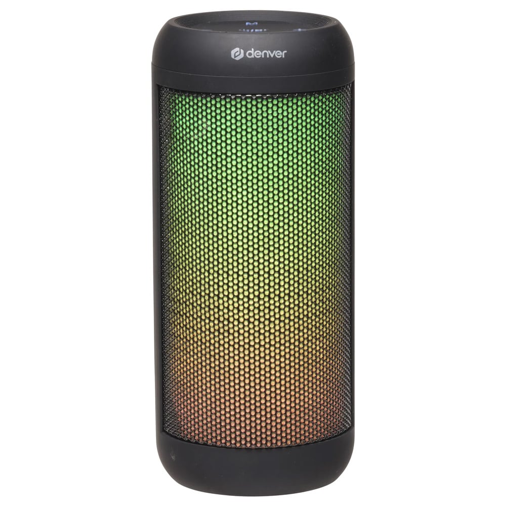 Denver BTL-63 Bluetooth-høyttaler med LED / Bærbar høyttaler / TWS-høyttaler med lyseffekter